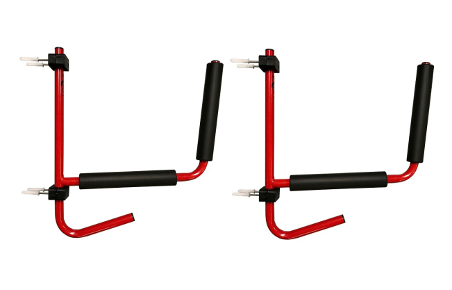 Riot Kayak Wall Rack Inc. Paddle Holder - Flat Folding, Padded, Wall Mounted Storage For 1 Kayak & Paddle