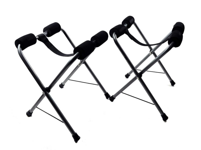 RUK Low Trestle Stands, Pair - Canoe, Kayak and SUP, Cleaning Storage And Outfitting Stands, Foldable