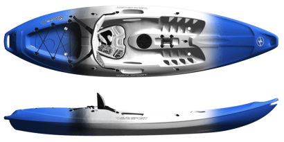 Wavesport Scooter WhiteOut 1 Person Solo Sit On Top Kayak Perfect For The Surf & Rivers