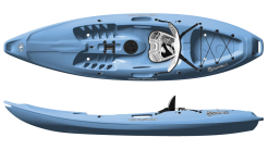 WaveSport Scooter X Solo 1 Person Sit On Top Kayak In Maya Blue