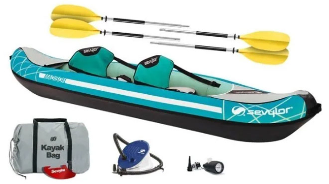 Sevylor Madison Kit Special Offer Tandem 2 Person Inflatable Kayak from Norfolk Canoes UK With Free Shipping 