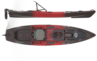 Vibe Kayaks Shearwater 125 With X-Drive Peadl Drive Fishing Sit On Top With Summit Seat For Sale At Norfolk Canoes UK