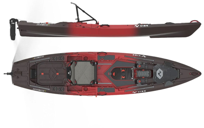 Vibe Kayaks Shearwater 125 With X-Drive Peadl Drive Fishing Sit On Top With Summit Seat For Sale At Norfolk Canoes UK