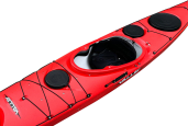 Valley Sirona RM Triple Layer Plastic Sea Kayak Ideal For Touring & Surf Skeg Slider Close Up For Sale At Norfolk Canoes UK