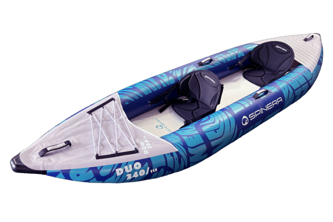Spinera Duo 340 Inflatable Tandem or Solo Sit On Top Kayak With Drop Stitch Rigid Floor For Sale At Norfolk Canoes UK