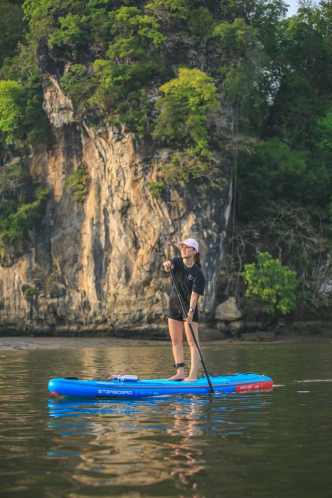 StarBoard iGo One 10 8 Inflatable Stand Up Paddle Board On The Water For Sale At Norfolk Canoes  