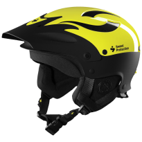 Sweet Rocker HC Kayaking Helmet With Max Protection Visor & Ear Padding Protection Limelight Yellow