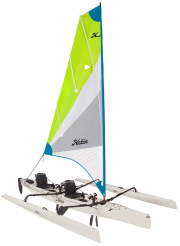 Hobie Tandem Island Mirage Drive Sailing Sit On Top Kayak Ivory Dune Grey