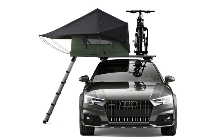 Bike rack and car roof tent