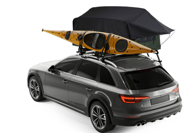 Thule Foothill roof tent leaves space for other cargo 