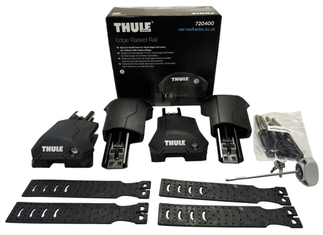 Thule 7204 Foot Pack Mounts WingBar Edge Systems To Raised Rails