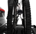 Thule Bike Protector - Rubberised Frame Protector In Use Spacing Bikes On Towbar Carrier