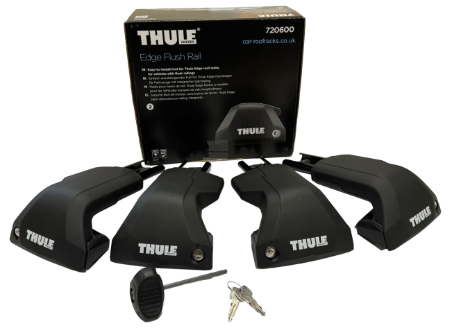 Thule Edge Flush Rail Foot Pack Fits Low-Profile Roof Rack To Vehicles With A Flush Mounted Roof Rail