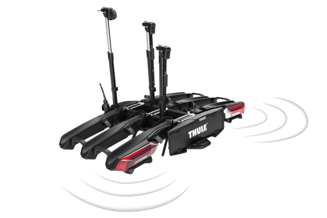 Thule Epos ParkSecure 3 BIke TowBar Mounted Cycle Carrier With Parking Sensors And A Wireless Visual/Audible Indicator