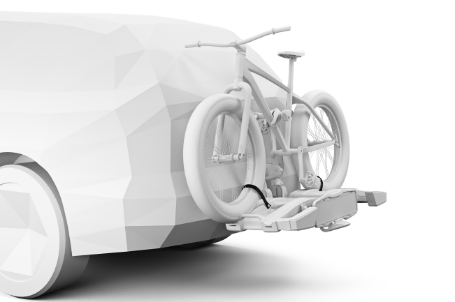 Thule Extra Long Wheel Straps, Fitted To An EasyFold 3 With Fatbike Mounted