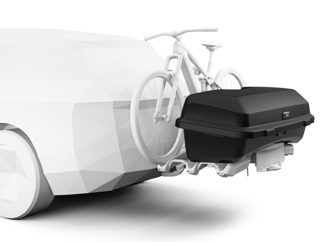 Thule Santu Mounted On Thule Epos 3 Bike With Bike Attached