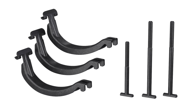 Adapter to mount Thule UpRide around Thule roof racks without an accessory t-track slot