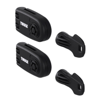Protective Locks With Proprietary Locking key For Thule Carriers With Ratcheting Wheel Straps
