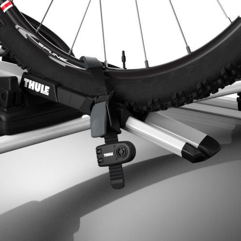 Thule Wheel Strap Locks Fitted To Thule Roof Mounted Cycle Carrier 