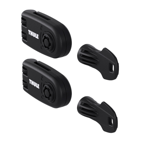 Protective Locks With Proprietary Locking key For Thule Carriers With Ratcheting Wheel Straps