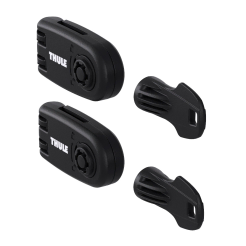 Protective Locks With Proprietary Locking key For Thule Carriers With Ratcheting Wheel Straps