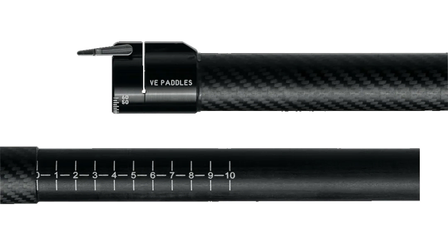 Heavy Duty Aluminium Adjustable Ferrule On A VE Pro Carbon Shaft Paddle