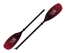 VE Glass Fara Touring Paddle With Adjustable Split Shaft Lava Red/Black From Norfolk Canoes UK