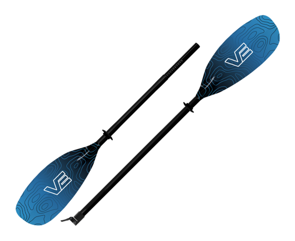 VE Glass Fara Adjustable Ferrule Touring Kayak Paddle Storm Blue/Black Norfolk Canoes UK
