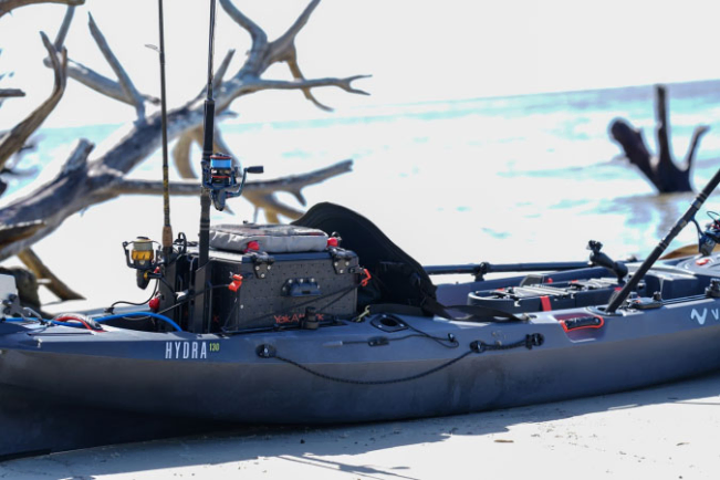 Vibe Kayaks Hydra 130 Fishing Sit On Top Rigged With Gear On Sale At Norfolk Canoes  