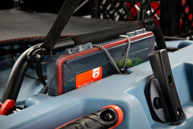 Vibe Kayaks Tackle Tray Secured Into A Vibe Fishing Kayak On Sale At Norfolk Canoes 