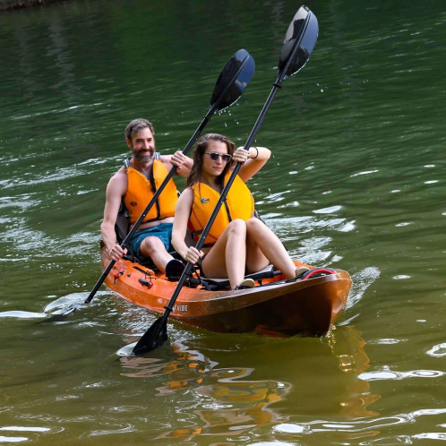 Vibe Kayaks Yellowfin 130T Tadem Sit On Top Kayak With Metal Framed Seats 