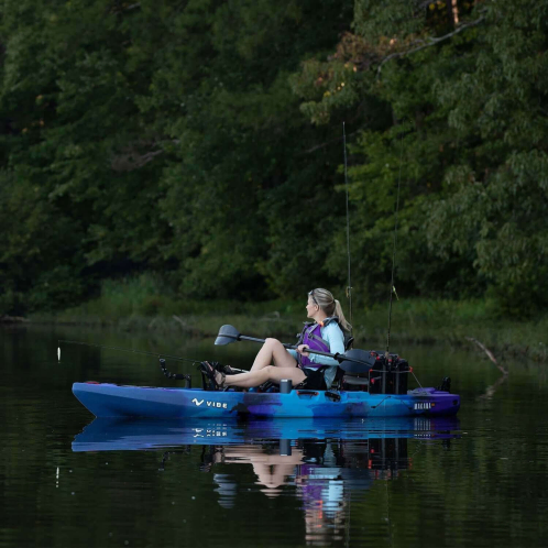 Vibe Kayaks Makana 100 Pedal Drive Sit On Top On The Water For Sale At Norfolk Canoes 