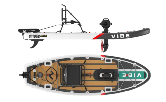 Vibe Kayaks Uptown 100 Lite, 10ft Inflatable Sit On Top Pedal Drive Kayak And SUP