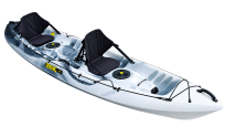 Viking Kayaks 2 Plus 1 Tandem FIshing Sit On Top Kayak White/Black Storm