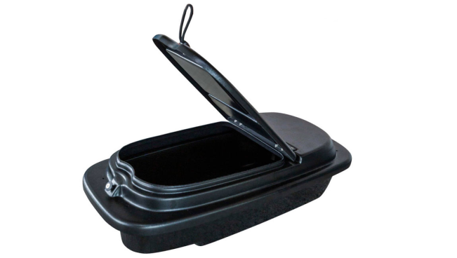 Viking Kayaks Profish 400 Removable Tackle Pod Lid Open On Sale At Norfolk Canoes 