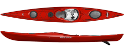 Triple Layer Plastic Long Touring Kayak Wave Sport Hydra Tri Fuse In Classic Red Colour
