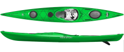 Tri-Fuse Triple Layer Plastic Long Touring Wave Sport Hydra Sit Inside Kayak In Bright Sublime Green Colour