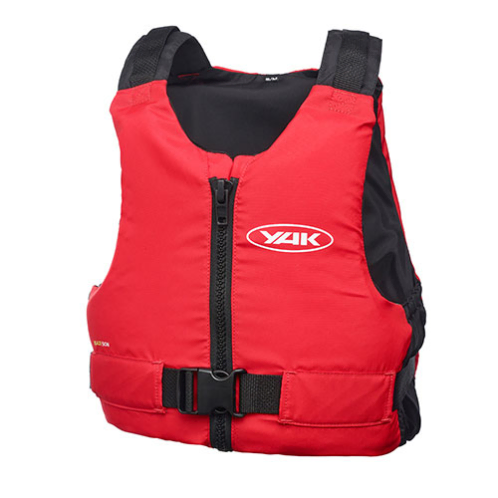 Yak Blaze Entry Level Buoyancy Aid With Front Entry Zip and Buckel - red