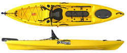 Enigma Kayaks Fishing Pro 12 Cheap Sit On Top Fishing Kayak With Seat & Rudder Yellow