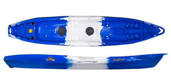 Sapphire Blue White Blue Colour Feelfree Corona Kayak Tandem Sit On Top