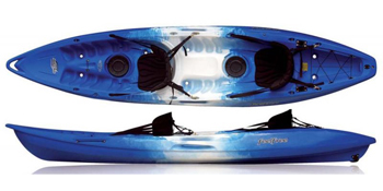 Feelfree Gemini Sport 2 Person Sit On Top Kayak Blue White Blue Colour