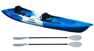 Feelfree Gemini Sport Tandem Sit on Top Kayak Package Deal with seats and paddles