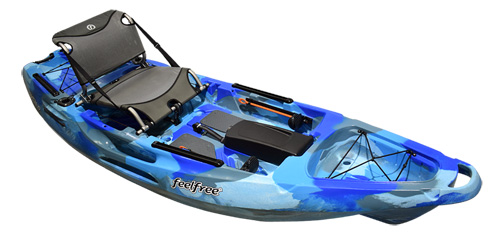 Feelfree Moken 10 Angler V2 Stable Fishing Kayak With Metal Framed Hung Adjustable Seat For A Drier Ride