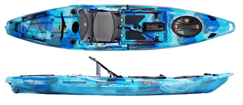 Feelfree Moken 12.5 V2 Angler Sit On Top Fishing Kayak in Ocean Camo Blue Camo