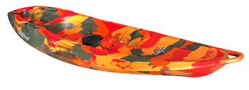 Feelfree Nomad Sport With Built In Wheel Sit On Top Kayak Red Fire Camo Colour
