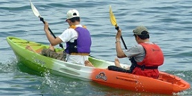 Fresh water sit on top kayaking