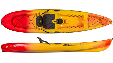 Ocean Kayak Malibu 11.5 1 Person Solo Sit On Top Kayak Ideal For Family Solo Beach Use In Surf Or On River Paddles Sunrise Colour From Norfolk Canoes Ocean Kayak UK