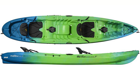 Ocean Kayak Malibu 2 XL Tandem Sit On Top Kayak For Family Paddling Ahi Colour For Sale From Norfolk Canoes UK