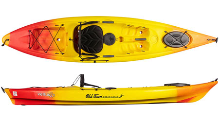 Ocean Kayak Venus 11 Sunset Womens Specific Solo Lightweight Sit On Top Kayak From Norfolk Canoes