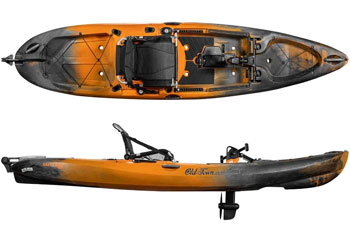 Old Town Sportsman Salty PDL 120 Fishing Pedal Drive Sit On Top Kayak For Sea Use Ember Camo - Norfolk Canoes UK Old Town Pedal Drive Kayak Dealer
